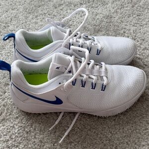 Nike White and Blue Athletic Shoes